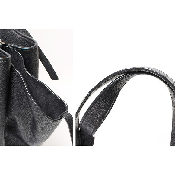 Celine Trifold Shoulder Bag Leather Black - Picture 6 of 6